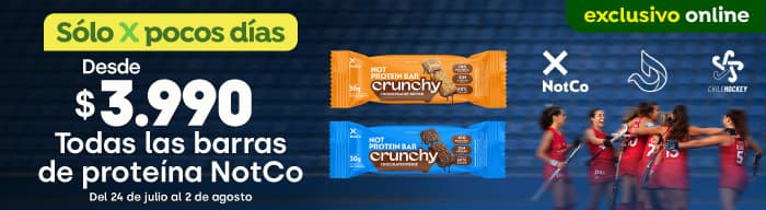 Bombazo excl ecomm - TODO BARRA DE PROTEINA NOTCO DESDE 2x$7.980 - 24-07-yyyy al 02-08-yyyy