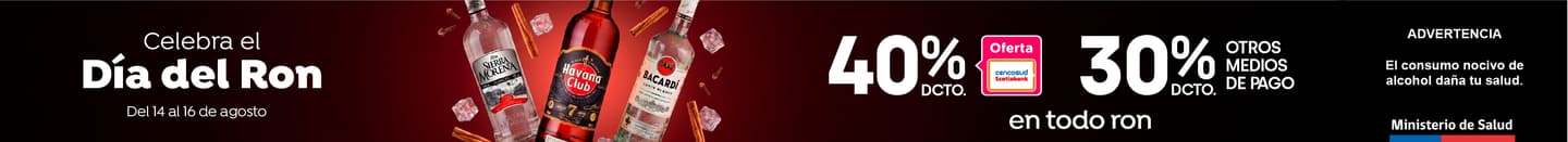 Especial  - Todo el Ron 40% TC 30% TMP - 14-08-2026 al 16-08-2026