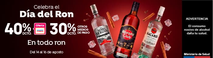 Especial  - Todo el Ron 40% TC 30% TMP - 14-08-2026 al 16-08-2026