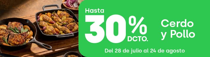 Pollo y Cerdo hasta 30% dcto