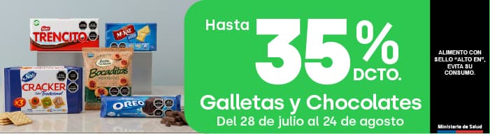 Galletas y Chocolates hasta 35% dcto