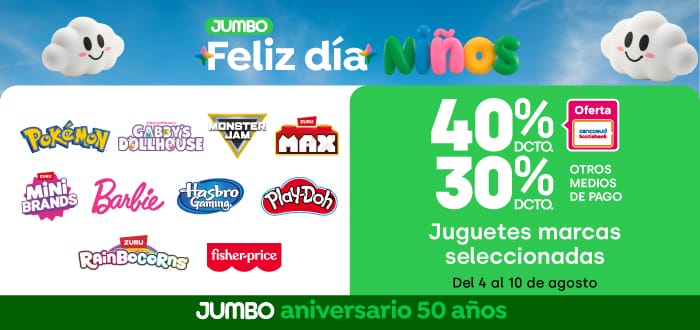 Especial - Día del niño - Hasta 40%dcto en tus juguetes favoritos - 14-07-2026 al 10-08-2026