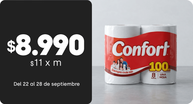 Papel higiénico Confort