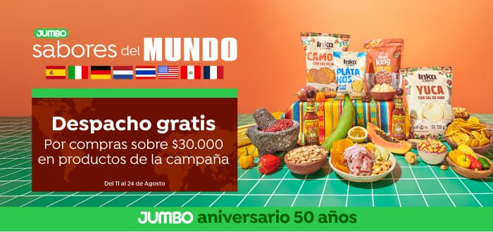 Dsp gratis sabores del mundo por compras sobre en productos de la campaña
