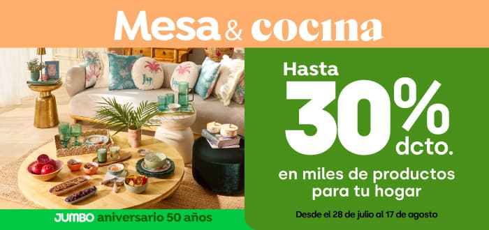 Mesa & cocina hasta 30% . en miles de productos para tu hoga
