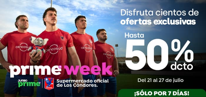 HUINCHA CÓNDORES HASTA 50% DCTO SOLO X 7 DÍAS