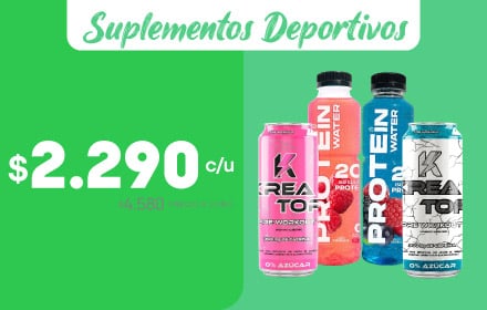Agua Protein y bebidas pre entreno