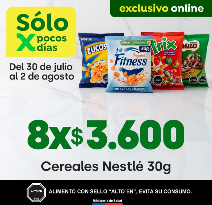 cereales Nestlé colaciones 30 g