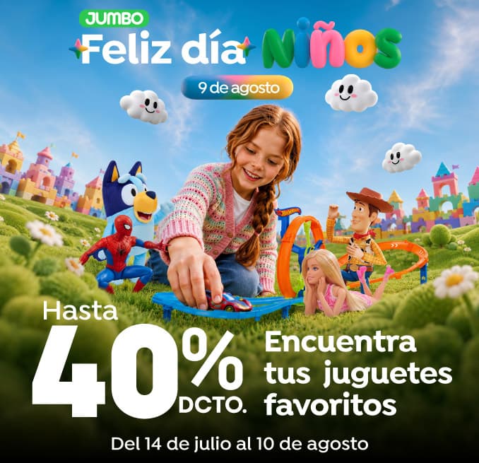 Especial - Día del niño - Hasta 40%dcto en tus juguetes favoritos - 14-07-2026 al 10-08-2026
