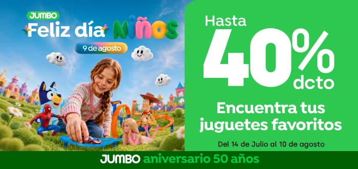 Especial - Día del niño - Hasta 40%dcto en tus juguetes favoritos - 14-07-2026 al 10-08-2026