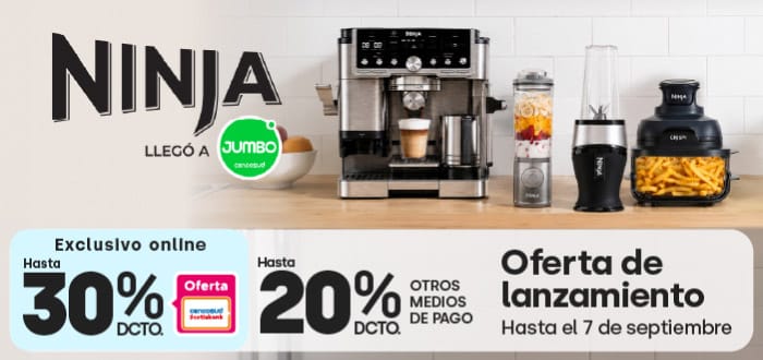 Huincha home proveedor - NINJA-Lanzamiento marca Hasta 30% TC ( exclusivo ecomm) / 20% TMP (omnicanal) - 01-09-2026 al 07-09-2026