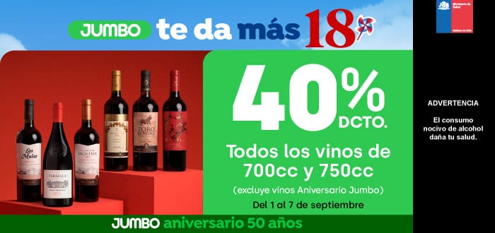 Especial - TODOS LOS VINOS 700 Y 750 CC 40% DESCTO - 01-09-2026 al 30-09-2026
