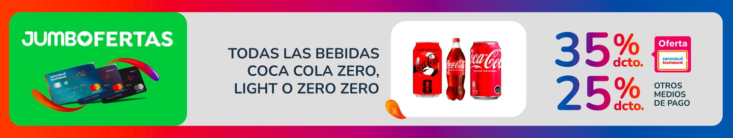 TODAS LAS BEBIDAS COCA COLA ZERO, LIGHT O ZERO ZERO