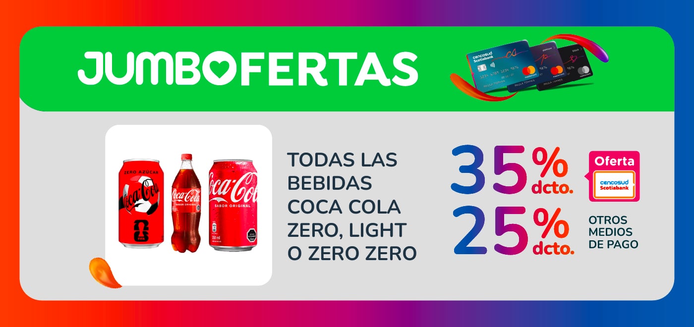 TODAS LAS BEBIDAS COCA COLA ZERO, LIGHT O ZERO ZERO
