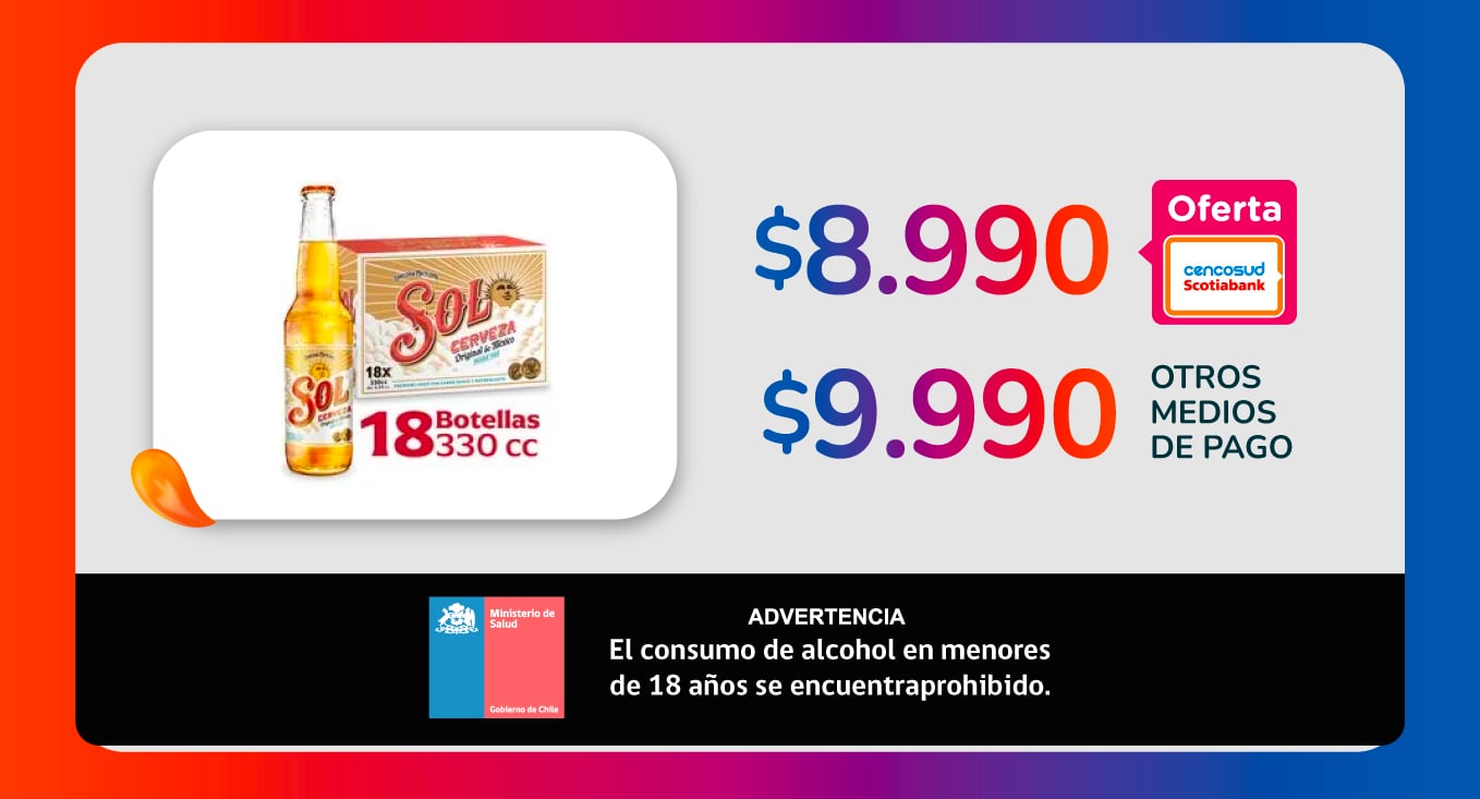 Pack cerveza Sol