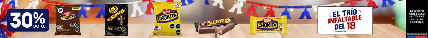 Huincha home proveedor - NESTLE - SUPER 8, CHOKITA Y CHOKITO TRIO 18CHERO - 08-09-2026 al 14-09-2026
