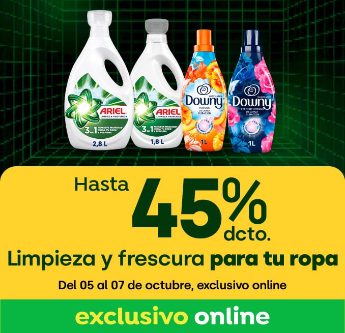 Huincha home proveedor - P&G - Suavizantes 45% dcto - 05-10-2026 al 07-10-2026