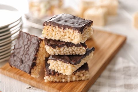 Barras saludables de chocolate y mantequilla de maní