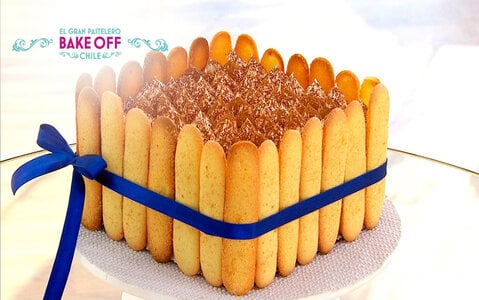 Torta Carlota Tiramusú del quinto capítulo de Bake Off Chile