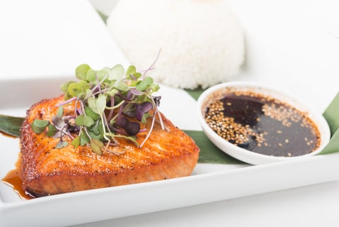 Salmón agridulce al horno