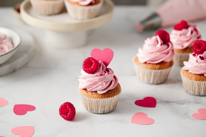 Cupcakes de frambuesa