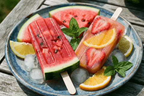 Recetas caseras de helados de agua saludables