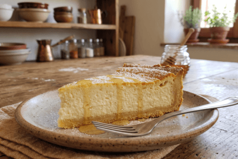 Tarta de ricotta y miel